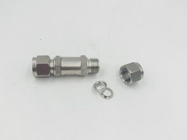 不锈钢研磨卡套单向阀304卡套单向卧立式止回阀 内丝逆止单向阀